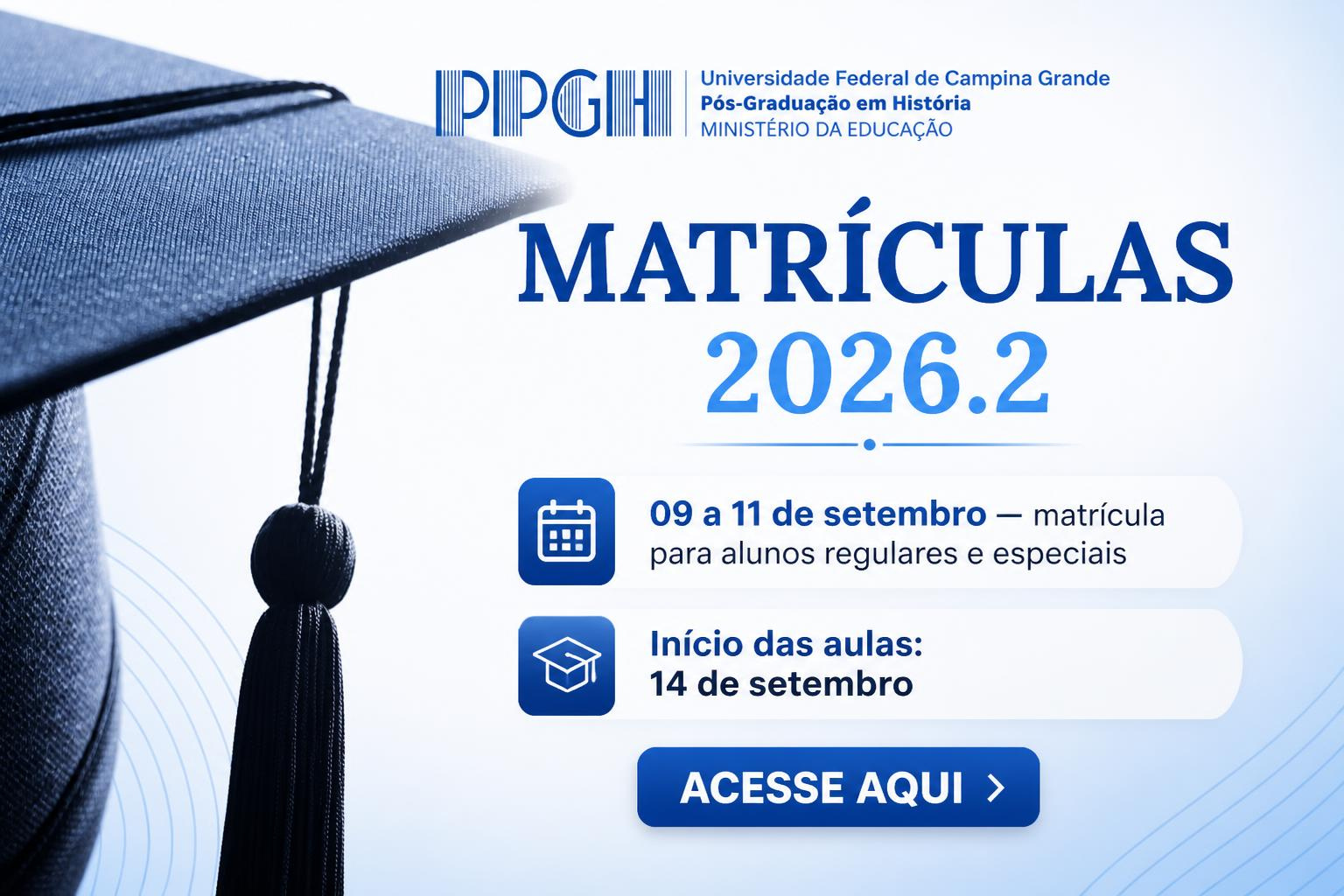 Matrículas 2026.2 
